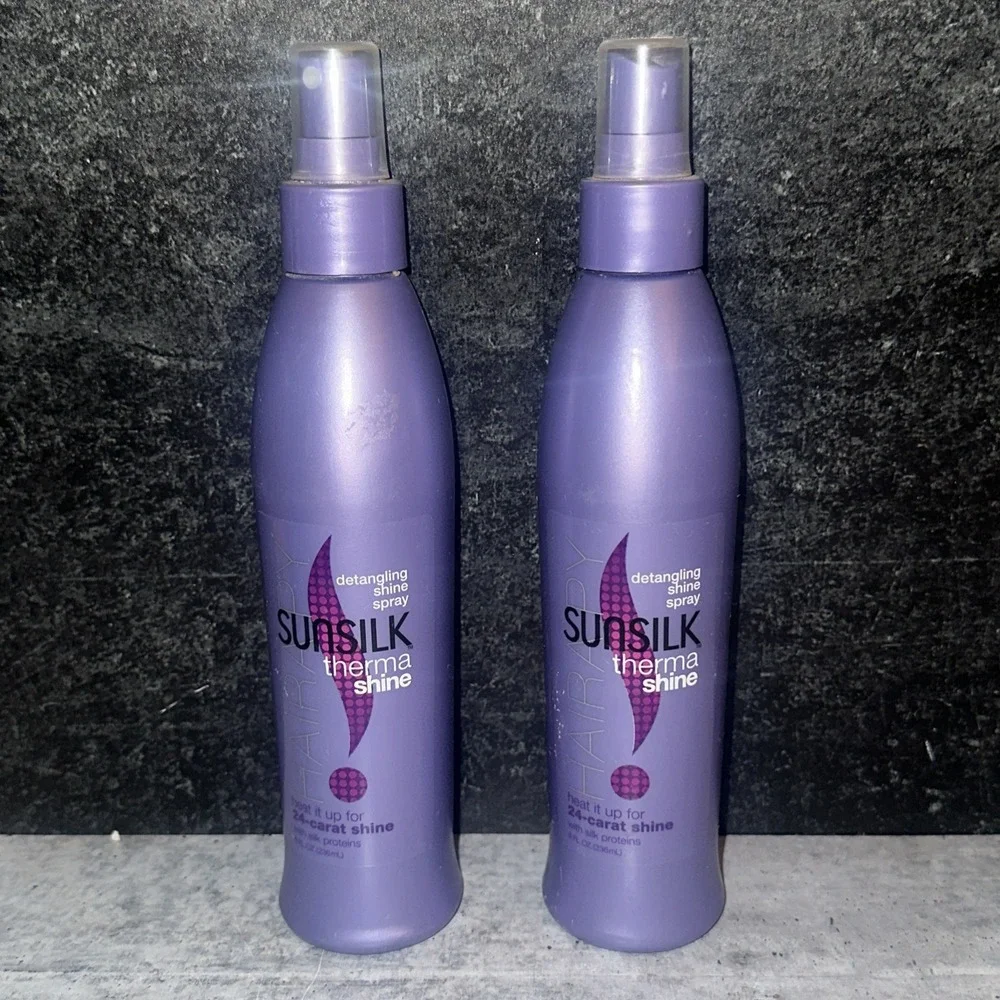 2 Lot Sunsilk Thermashine Detangling Shine Spray 8 oz